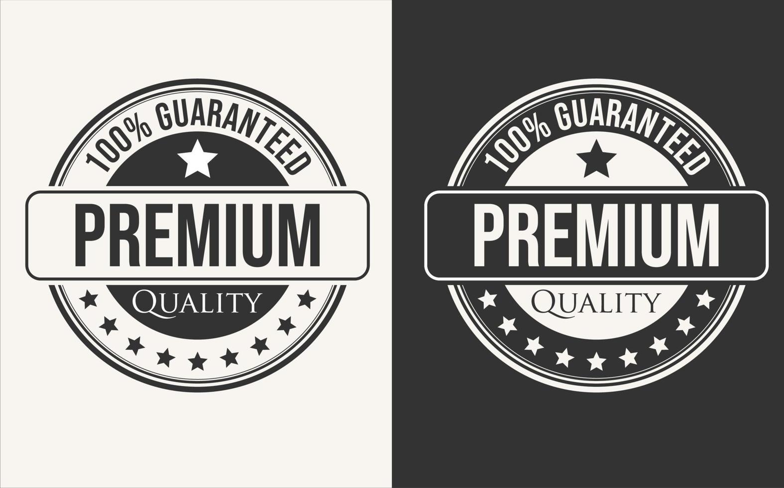 Premium quality retro vintage black and white badge vector