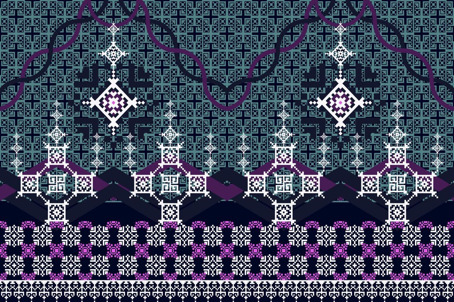 Ethnic ikat chevron pattern background Traditional pattern on the fabric in Indonesia and other Asian countries. vector