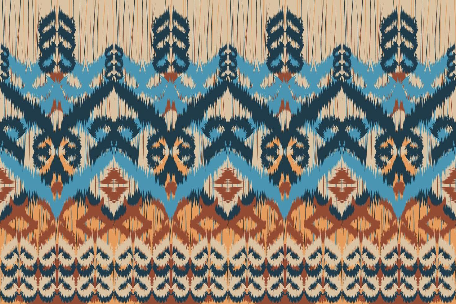 Ethnic ikat chevron pattern background Traditional pattern on the fabric in Indonesia and other Asian countries vector