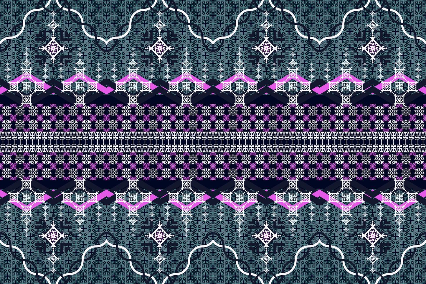 Ethnic ikat chevron pattern background Traditional pattern on the fabric in Indonesia and other Asian countries. vector