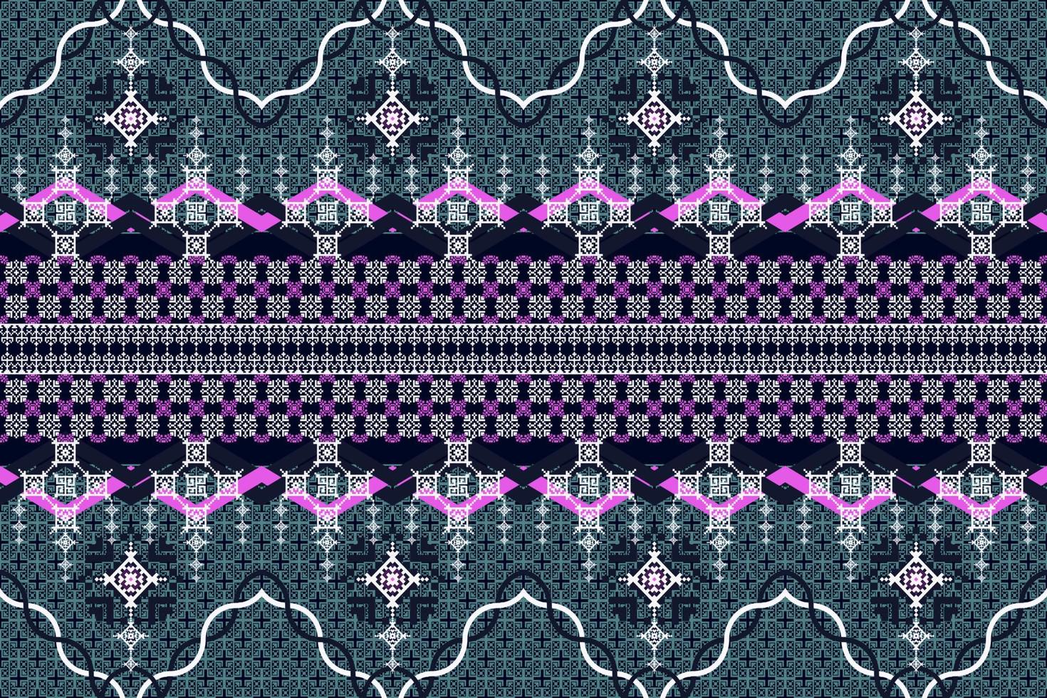 Ethnic ikat chevron pattern background Traditional pattern on the fabric in Indonesia and other Asian countries. vector