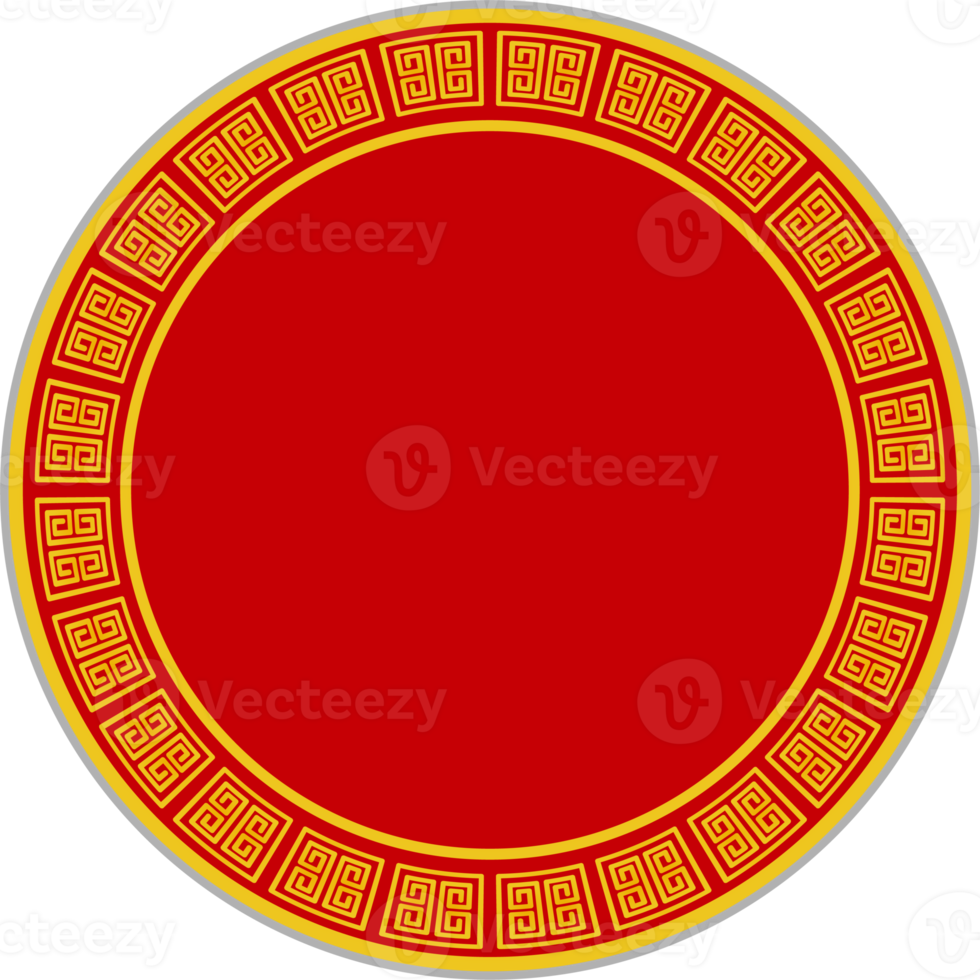 group of gold pattern oriental asia element circle style png