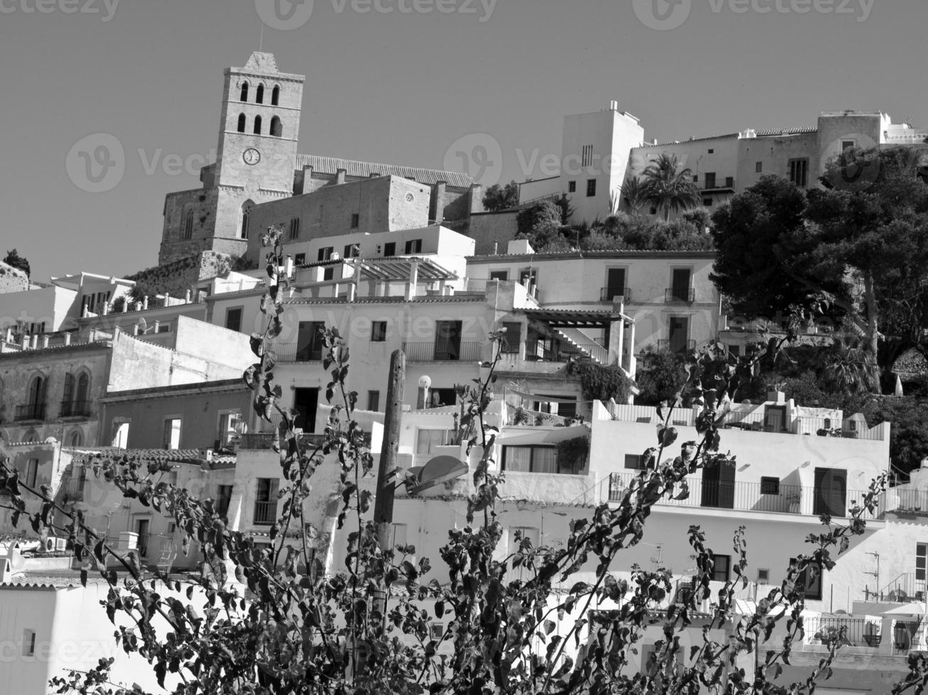 isla de ibiza en el mar mediterráneo foto