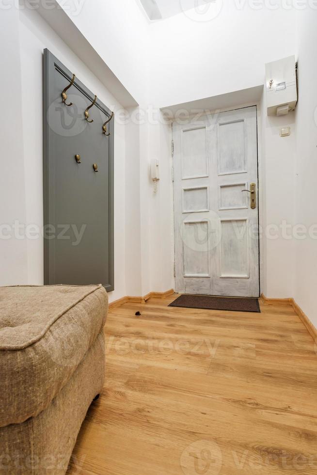 puerta en el hall de entrada moderno del corredor en apartamentos foto
