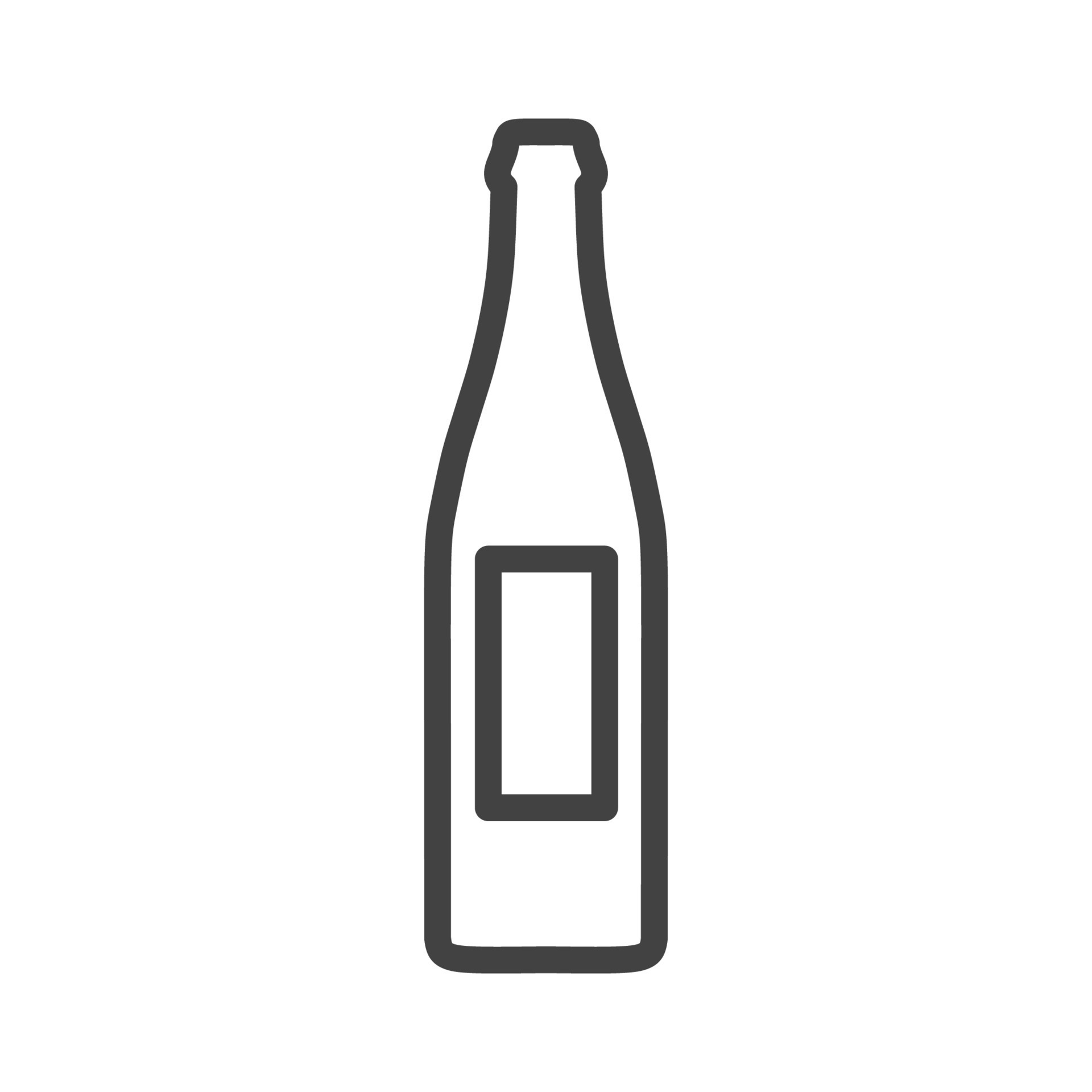 Bottle glass drink vector illustration icon. Liquid plastic container