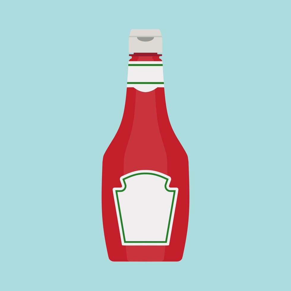 Bottle tomato red sauce healthy organic vegetarian natural vegetable symbol vector icon. Kitchen ketchup food