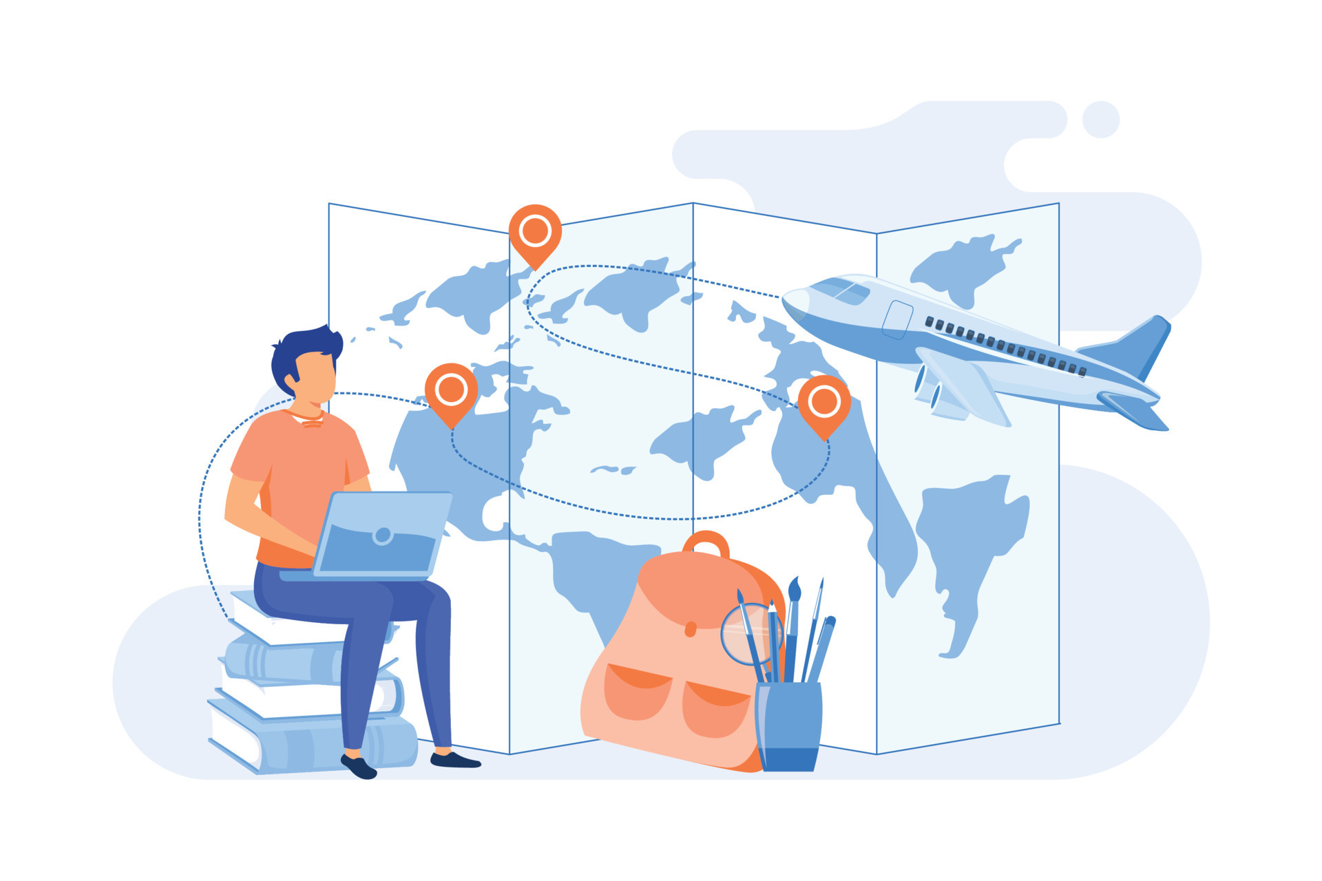 International edu tourism, education abroad, entertaining studying