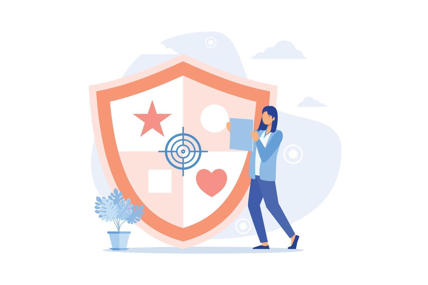 Confidence concept. Person has private conversation metaphor