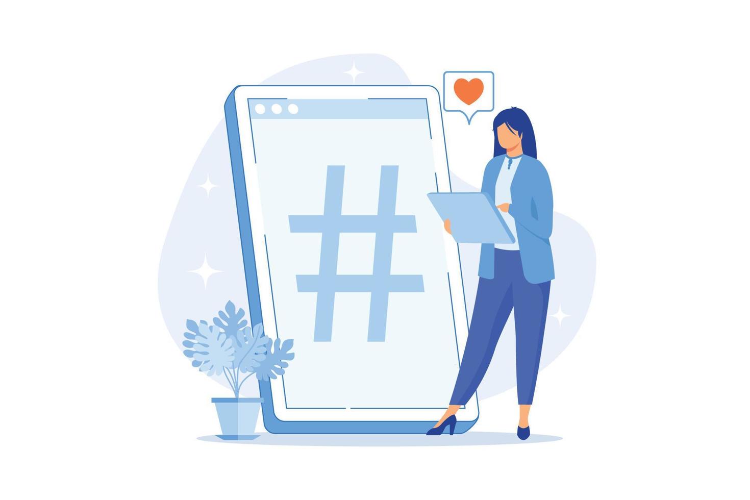 Cross-posting Digital marketing, online platform, post planner, social media cross posting, link sharing, smm, repost, post promotion flat design modern illustration vector