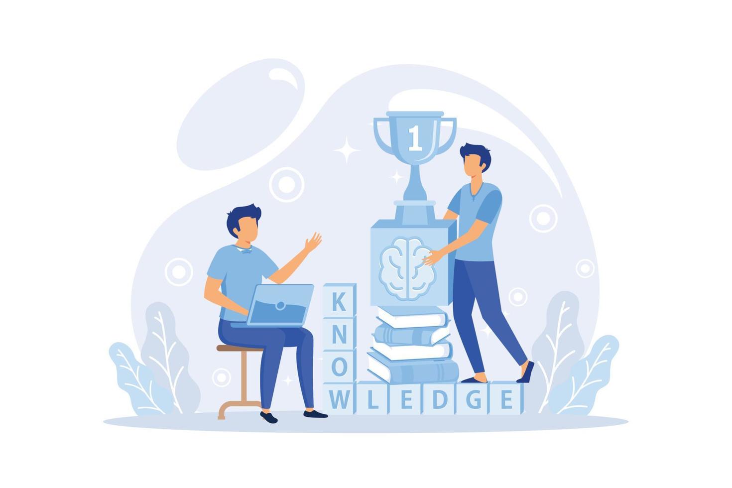 Success education concept. winner,reward,competition,knowledge, skills. modern flat illustration vector