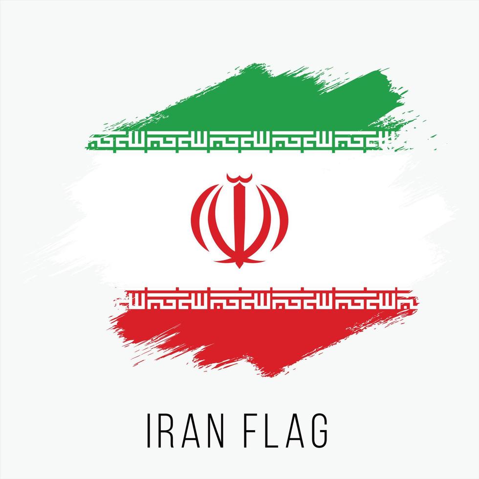 Grunge Iran Vector Flag