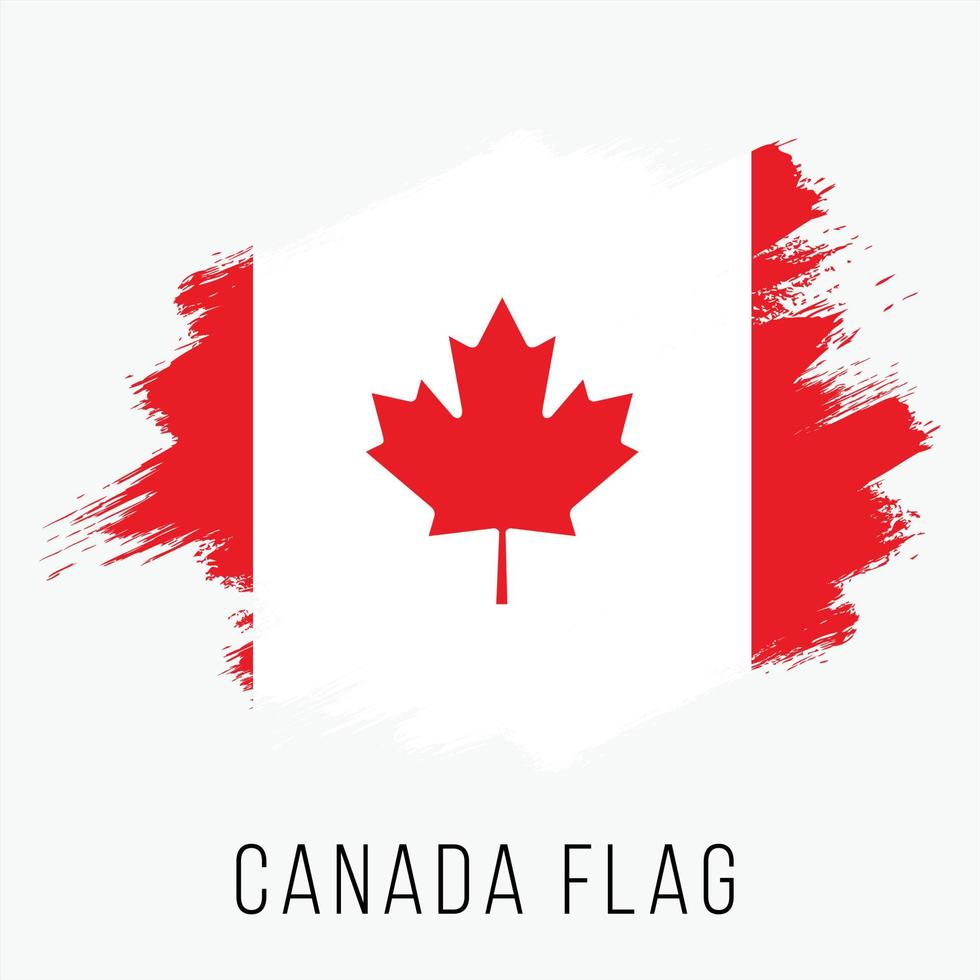 Grunge Canada Vector Flag