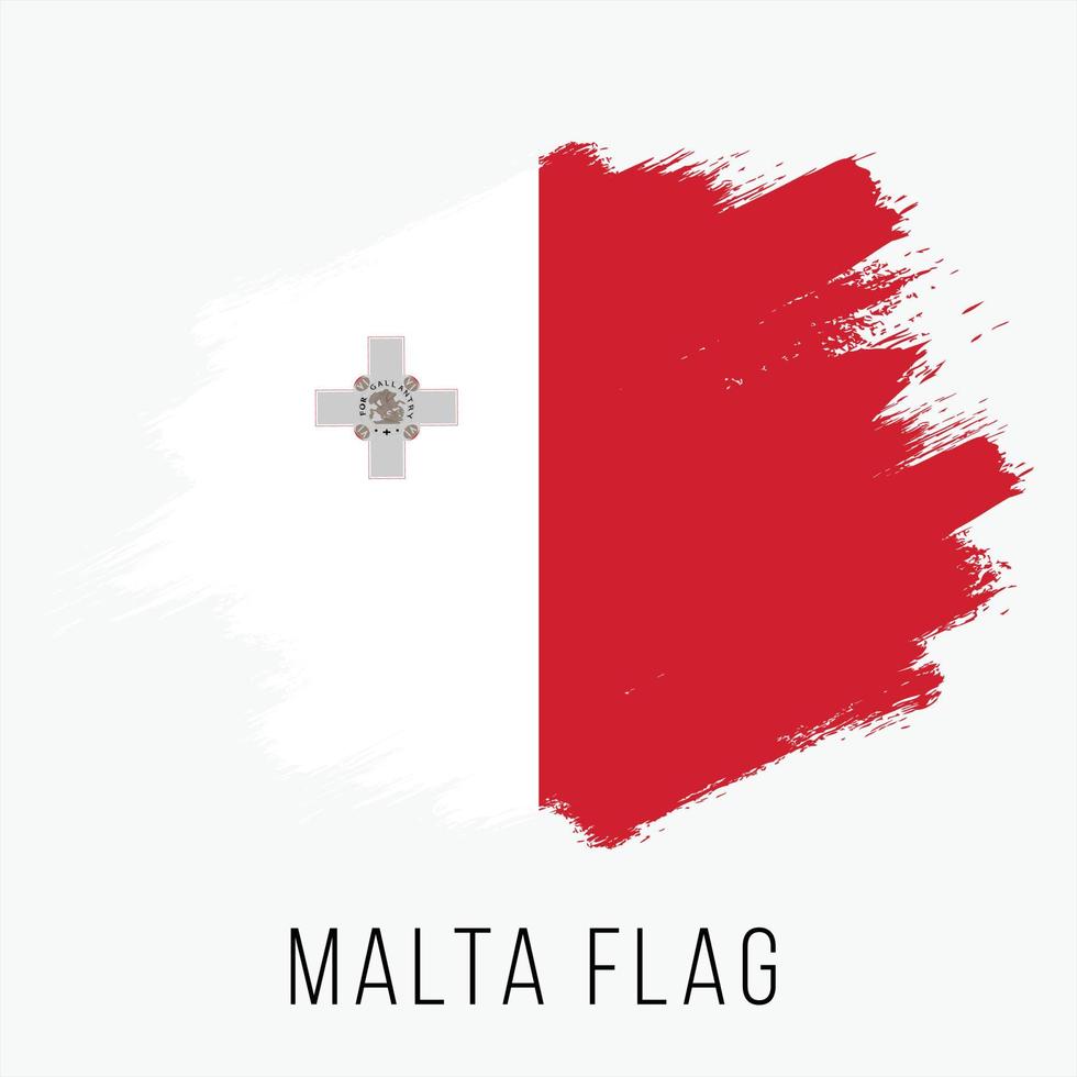 Grunge Malta Vector Flag