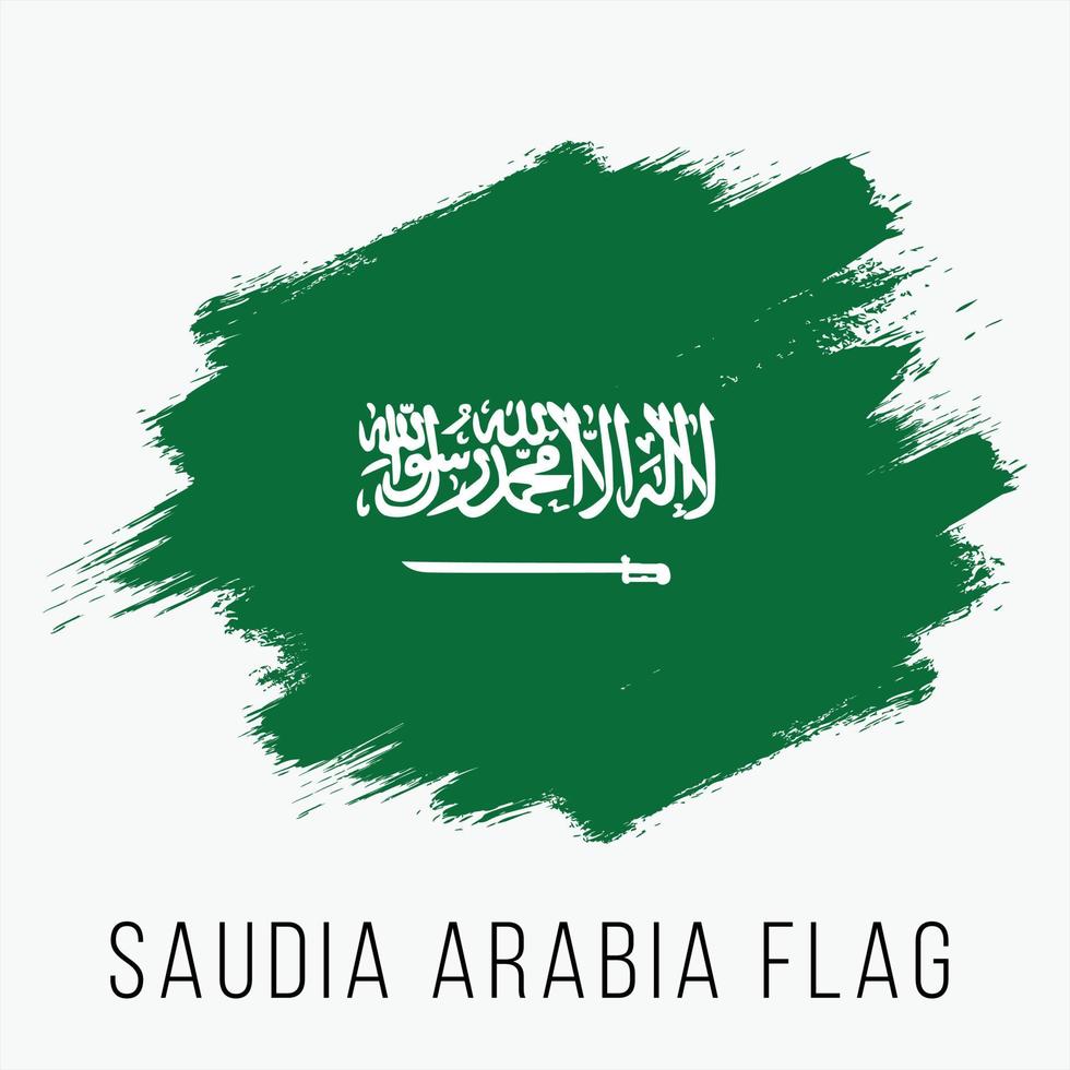 Grunge Saudia Arabia Vector Flag