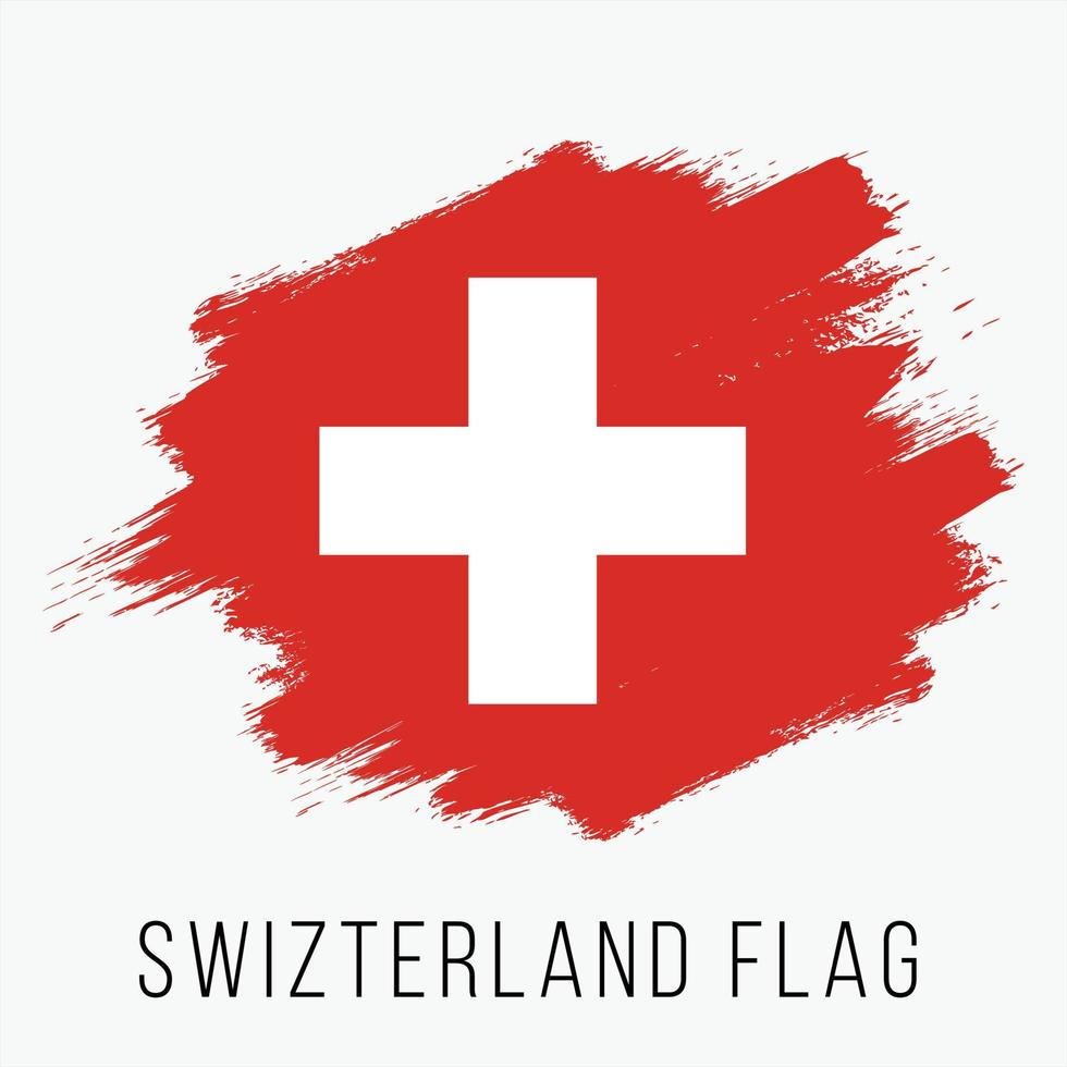 Grunge Switzerland Vector Flag
