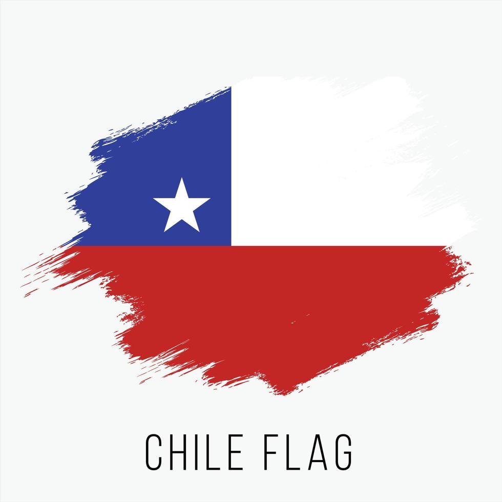 Grunge Chile Vector Flag