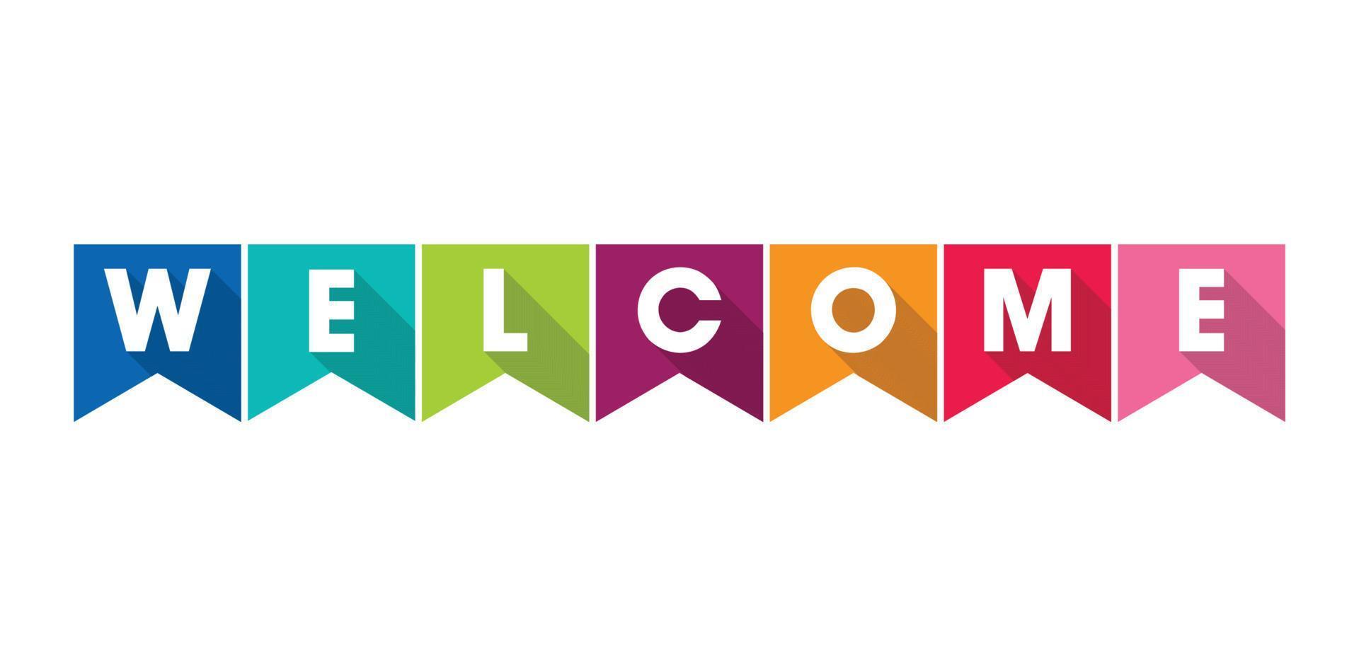 Colorful Welcome Design Template vector