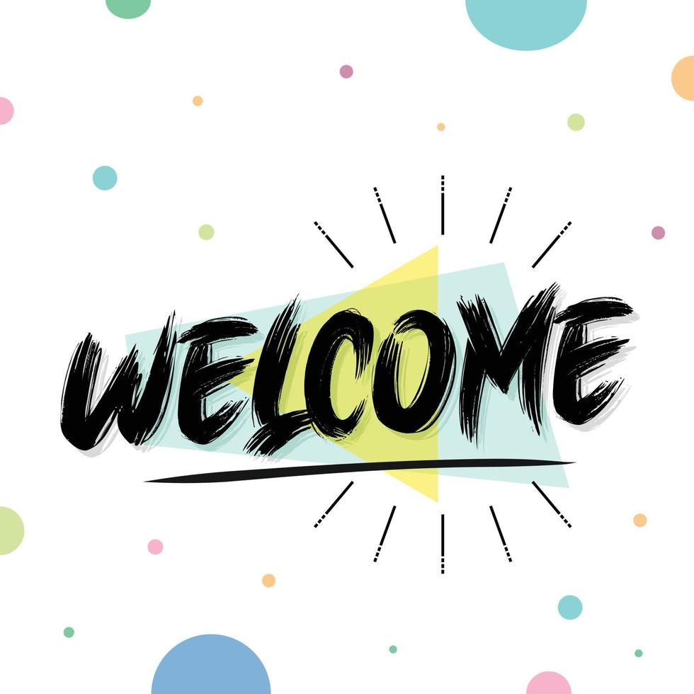 Colorful Welcome Design Template vector