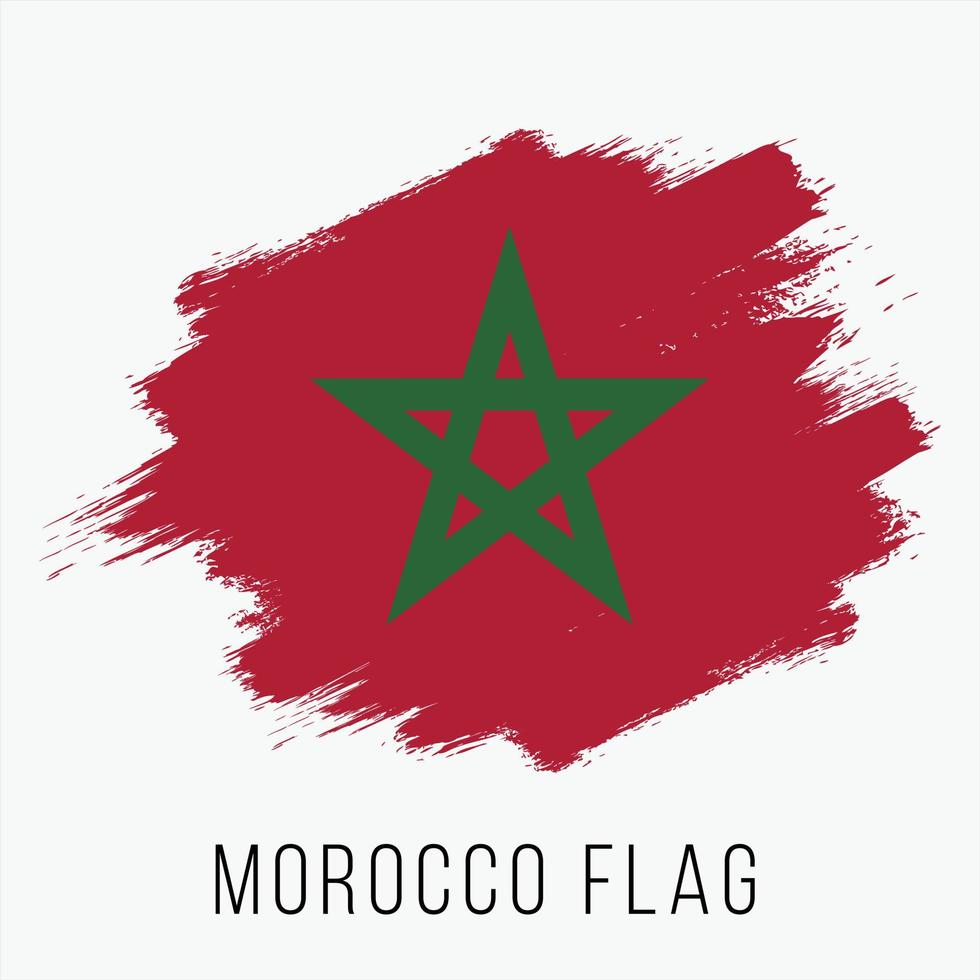 grunge, marruecos, vector, bandera vector