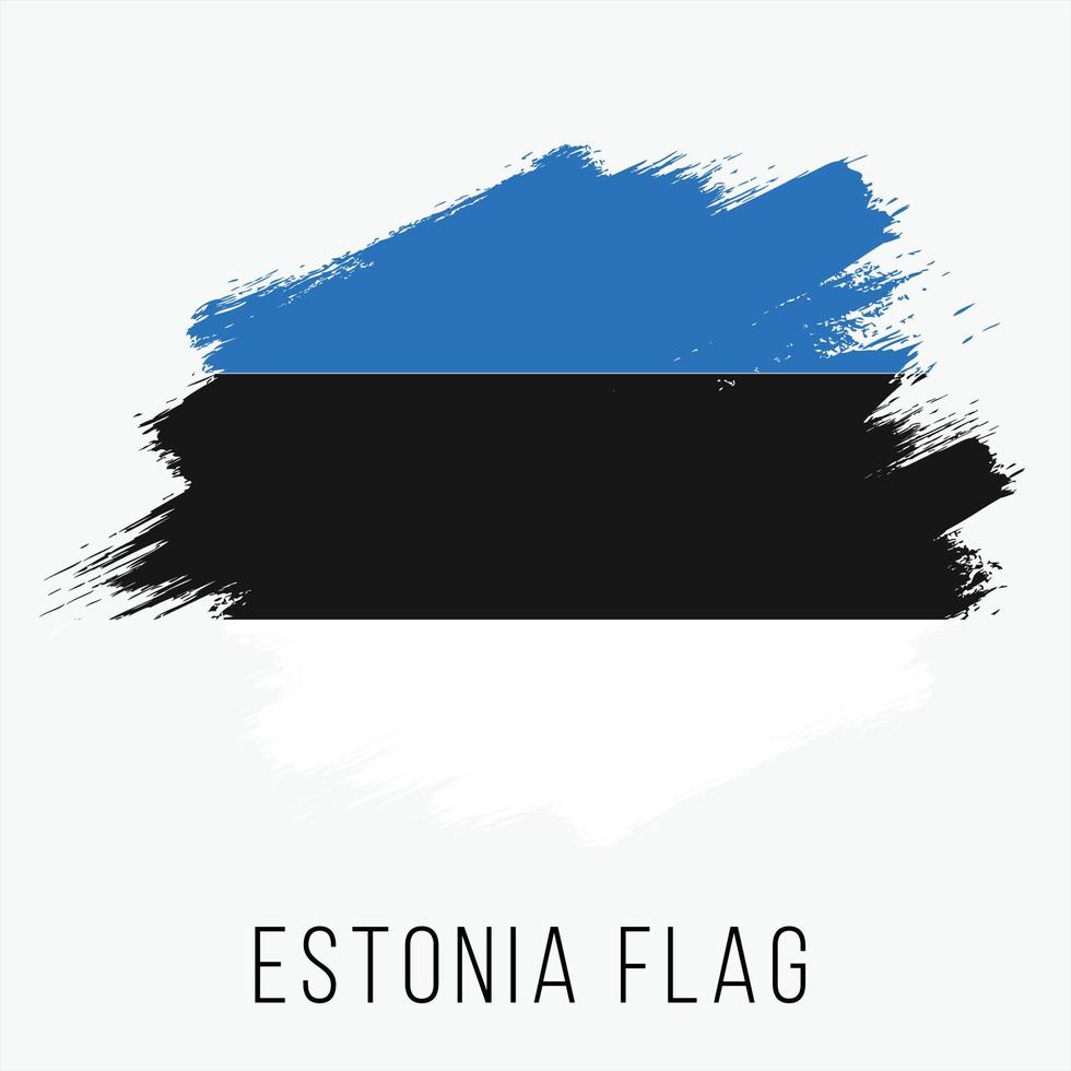 Grunge Estonia Vector Flag