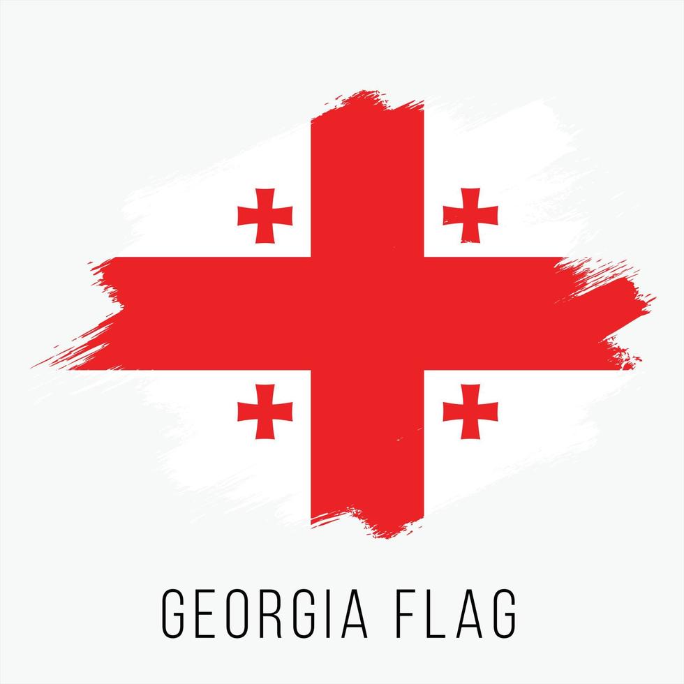 Grunge Georgia Vector Flag