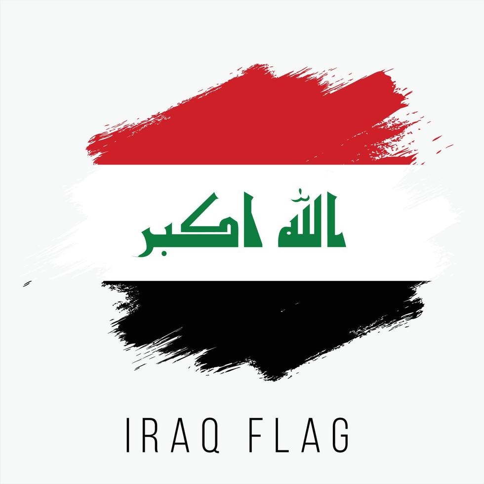 Grunge Iraq Vector Flag