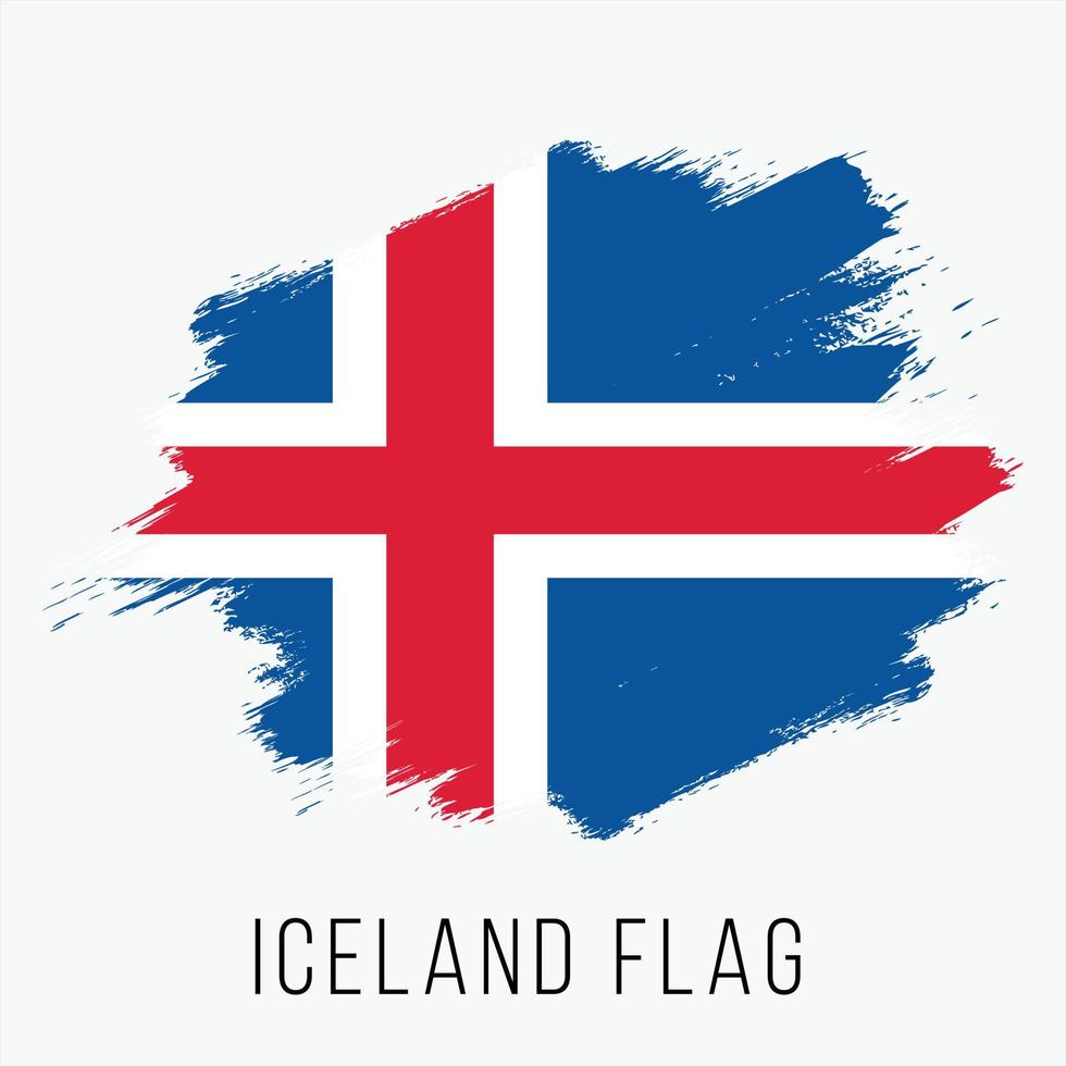 grunge, islandia, vector, bandera vector