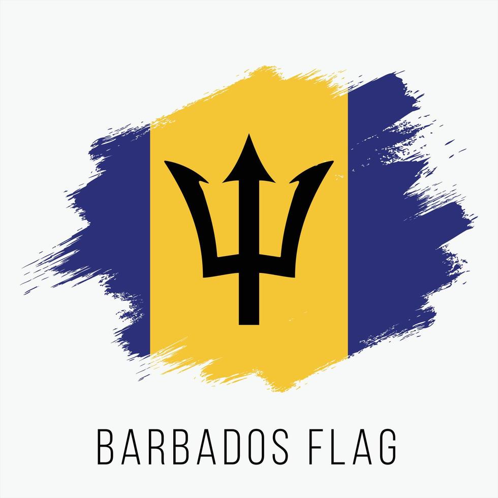 Grunge Barbados Vector Flag