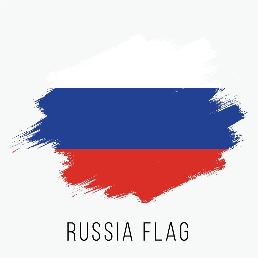 Grunge Russia Vector Flag