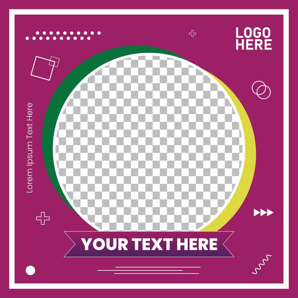 Colorful Vector Frame Background Template Design