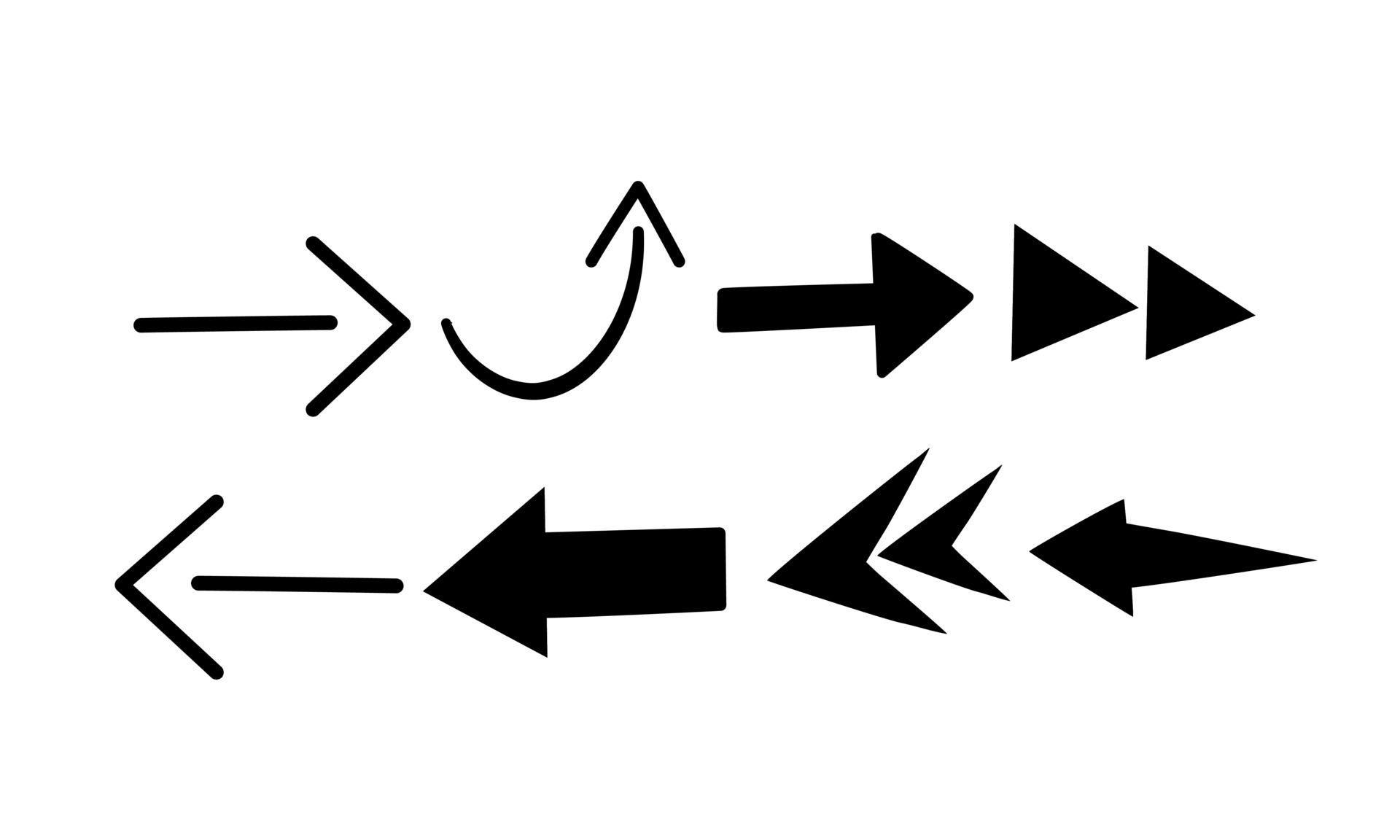 arrow black set 10925836 Vector Art at Vecteezy