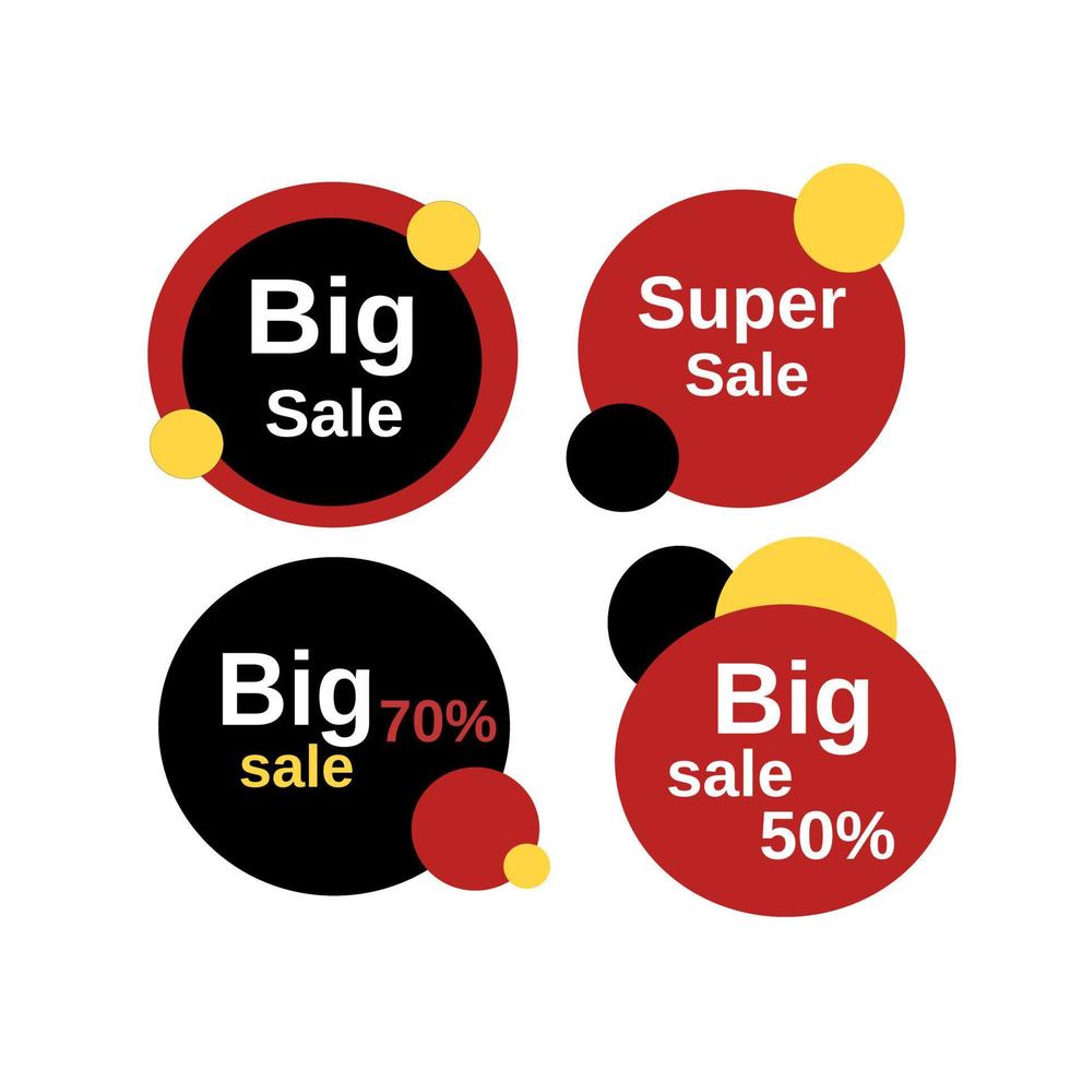 big sale marketing design vector set