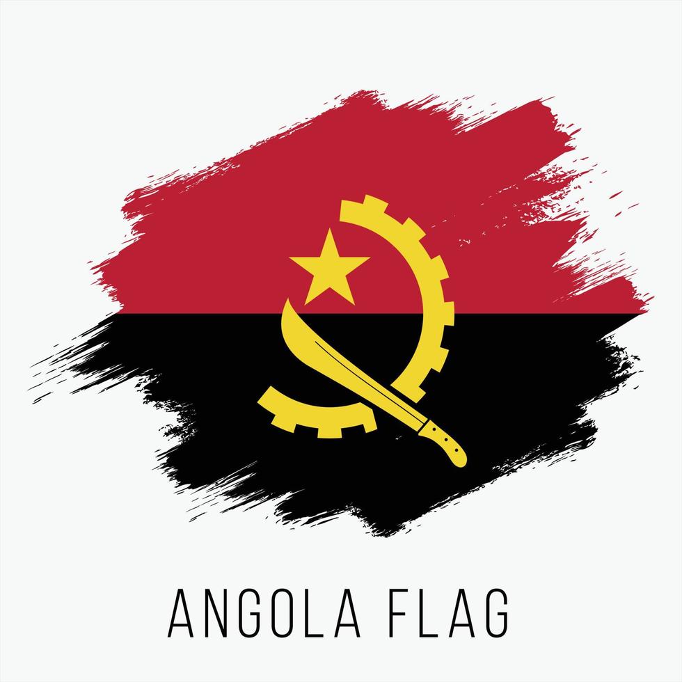 grunge, angola, vector, bandera vector