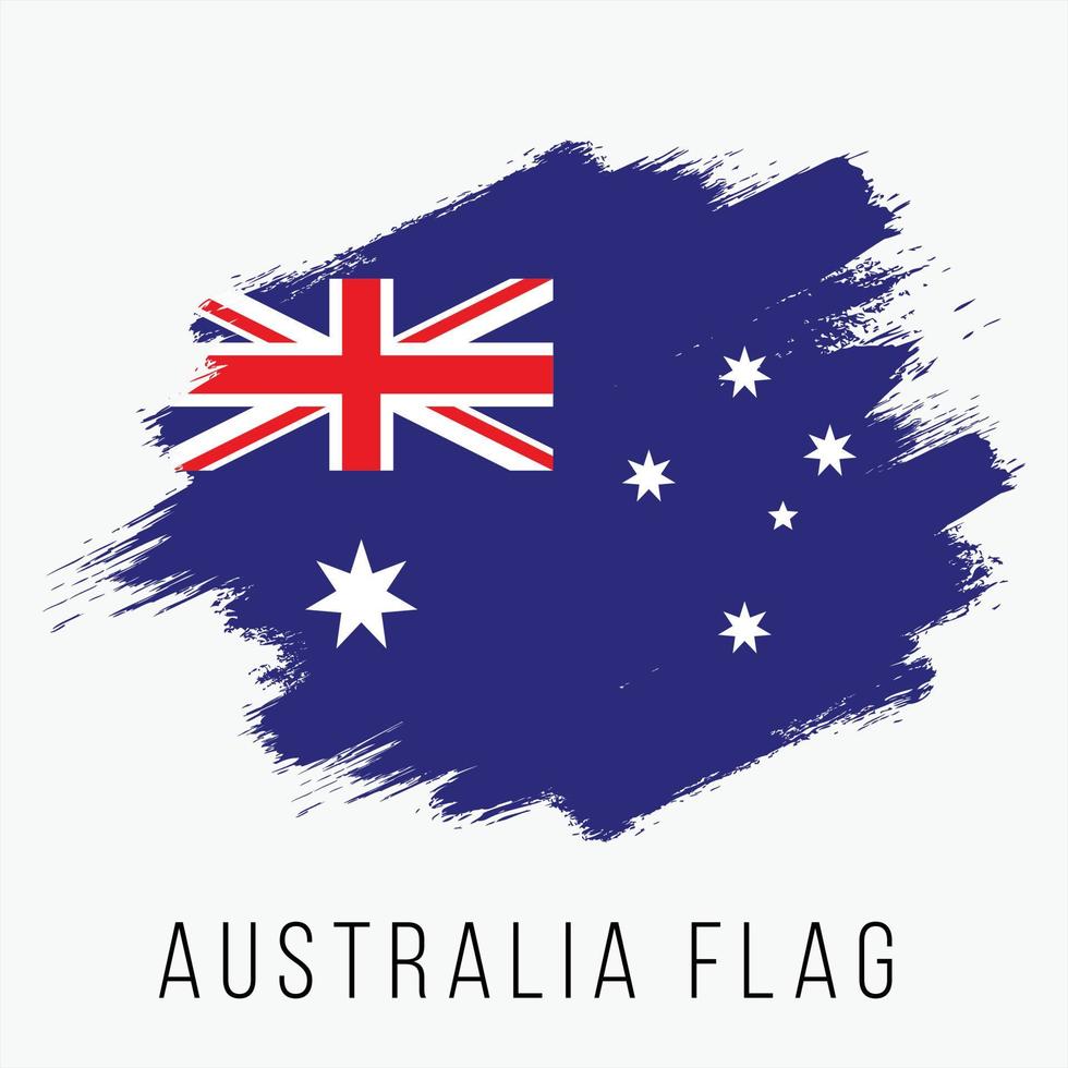 Grunge Australia Vector Flag