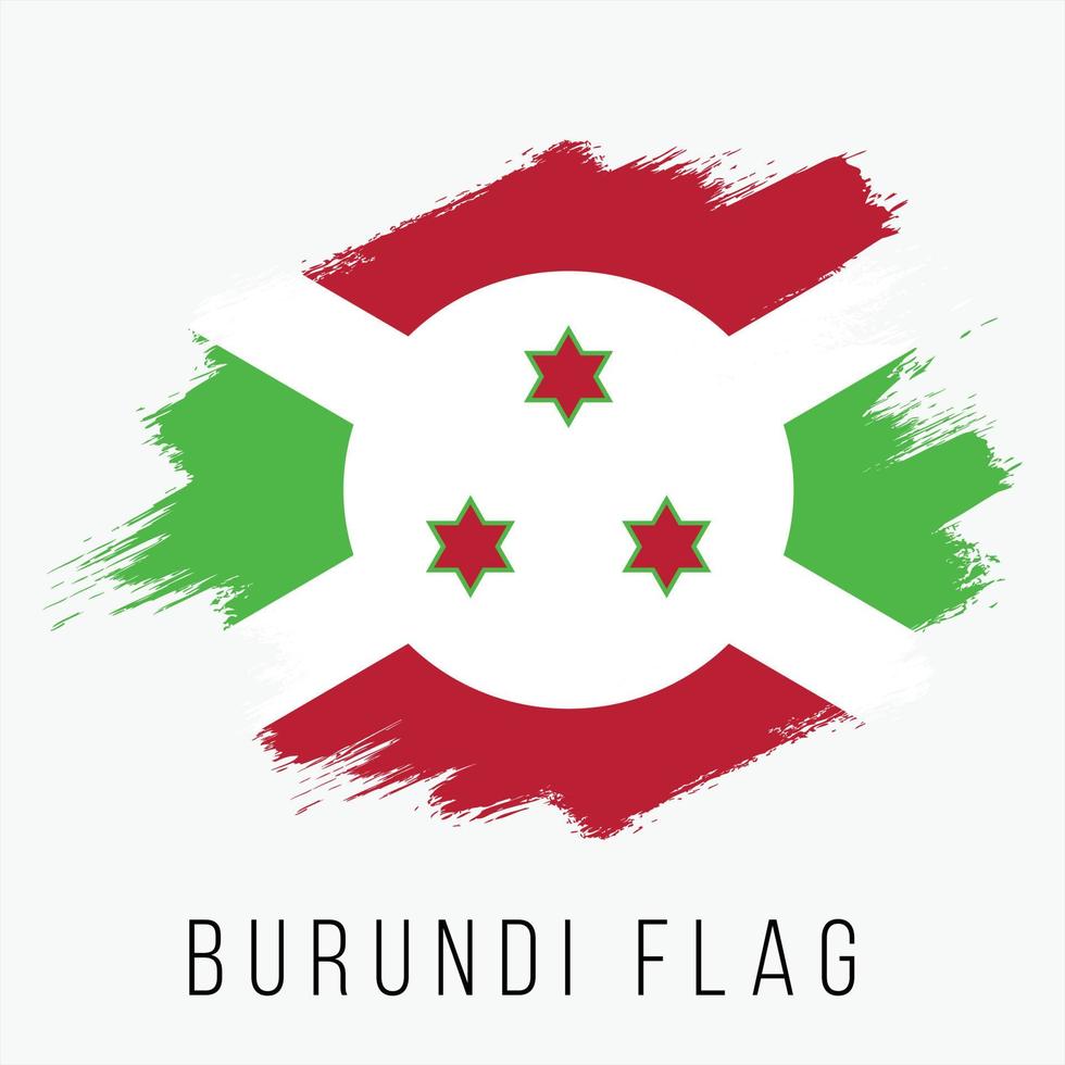 Grunge Burundi Vector Flag