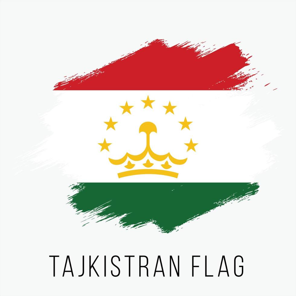Grunge Tajkistan Vector Flag