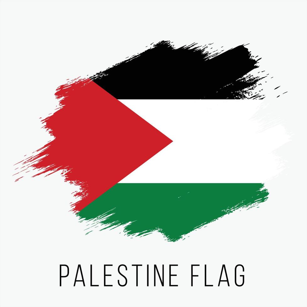 Grunge Palestine Vector Flag