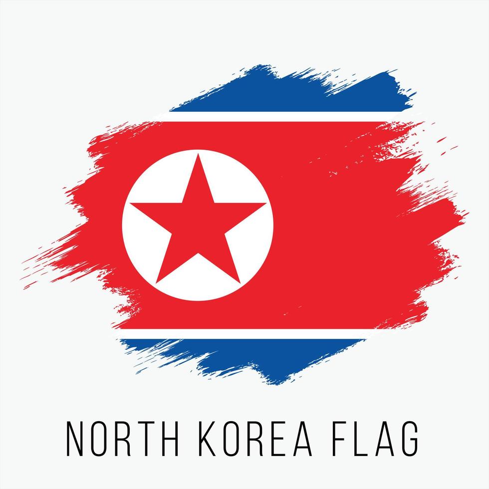 Grunge North Korea Vector Flag