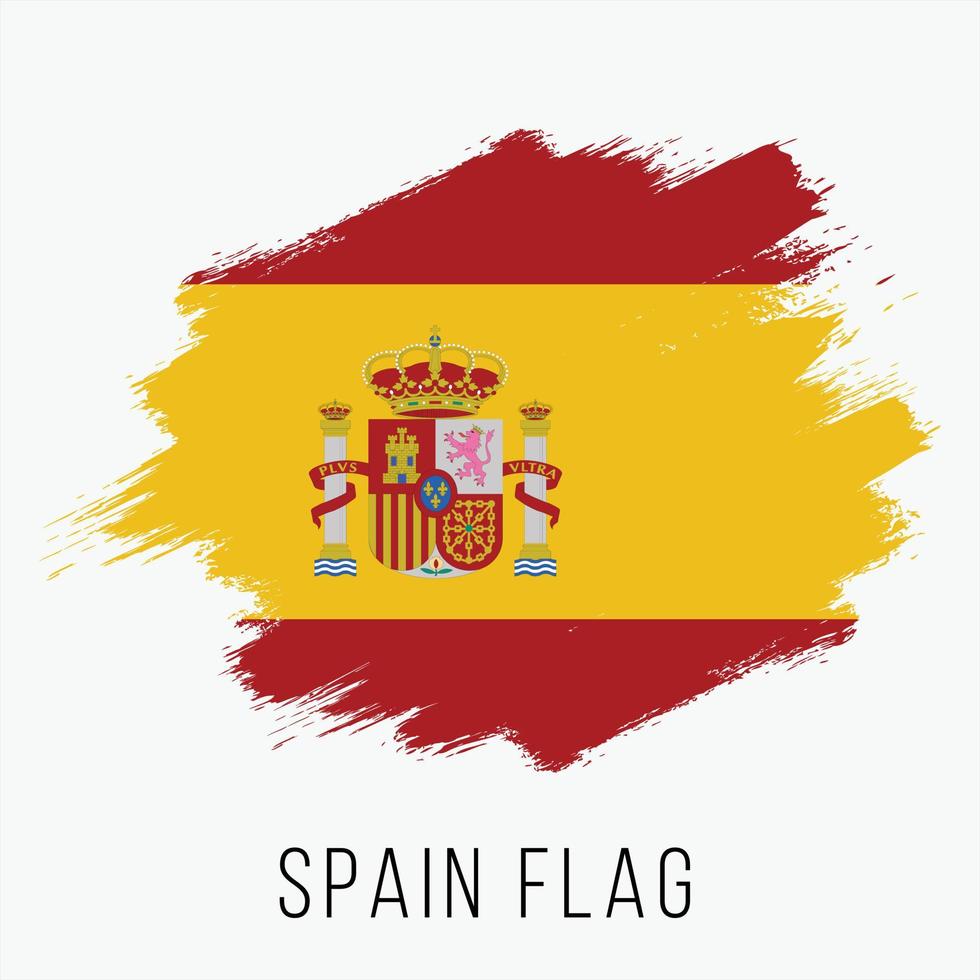 Grunge Spain Vector Flag