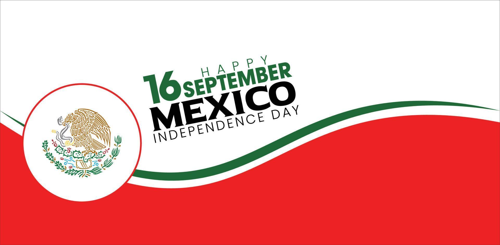 16th September Mexico Independence Day Celebrating vector