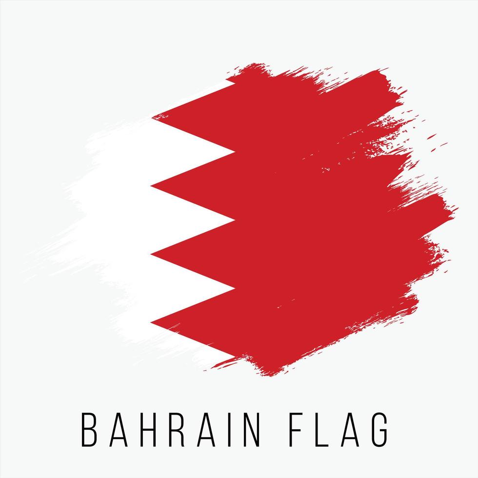 Grunge Bahrain Vector Flag