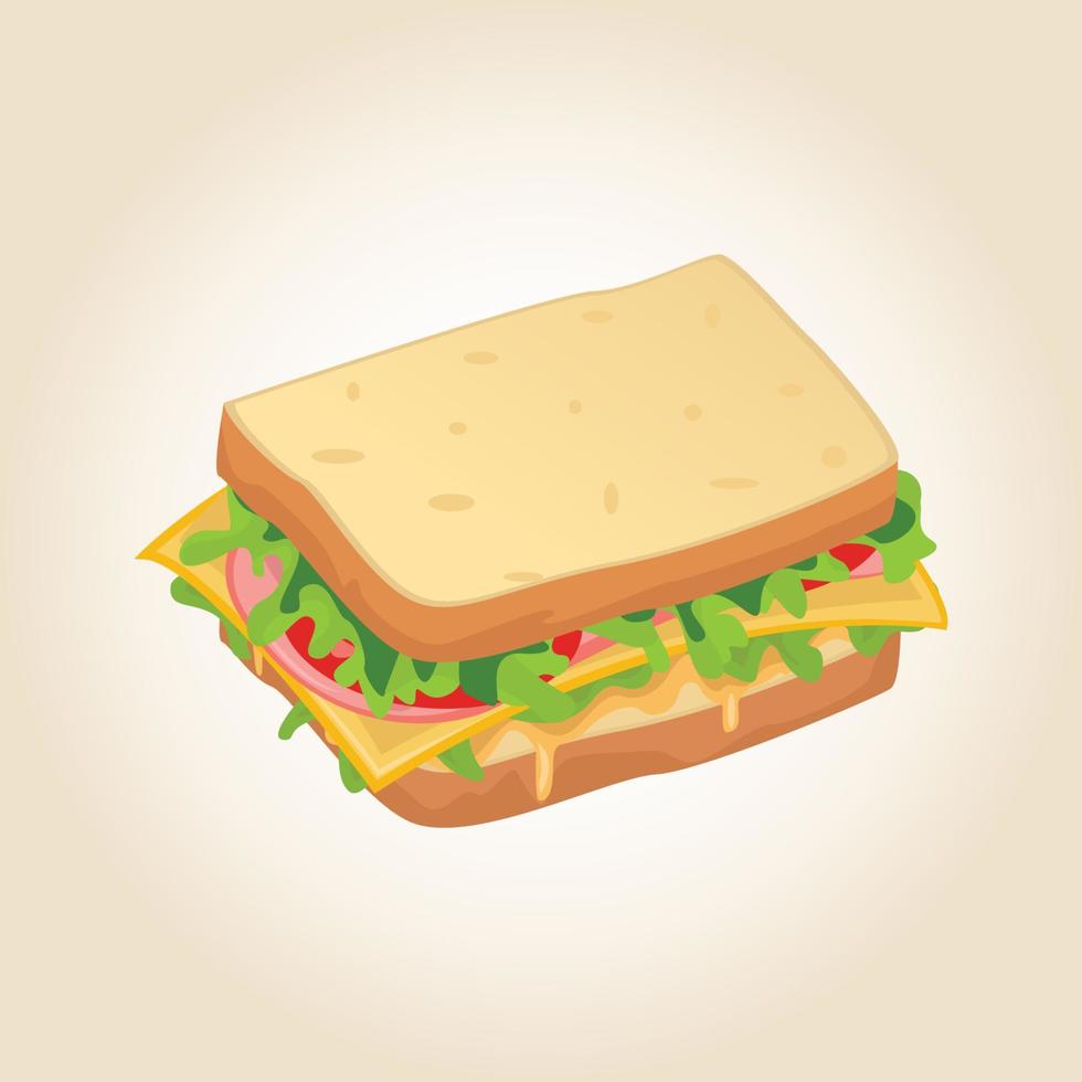 ilustración de arte de vector premium sándwich