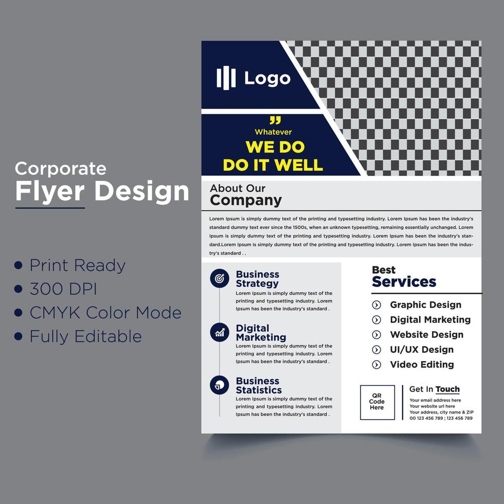 Modern Flyer Design Template vector