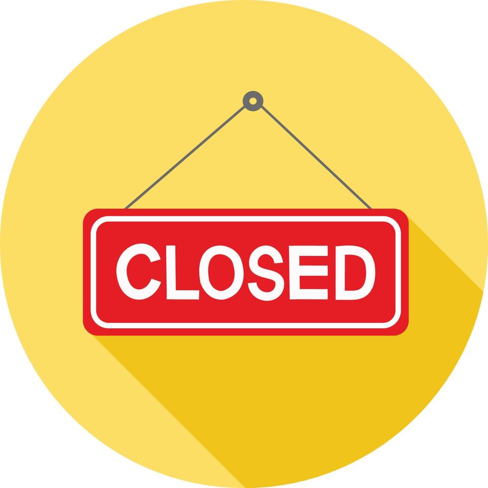 Closed sign circle icon on white background. vector