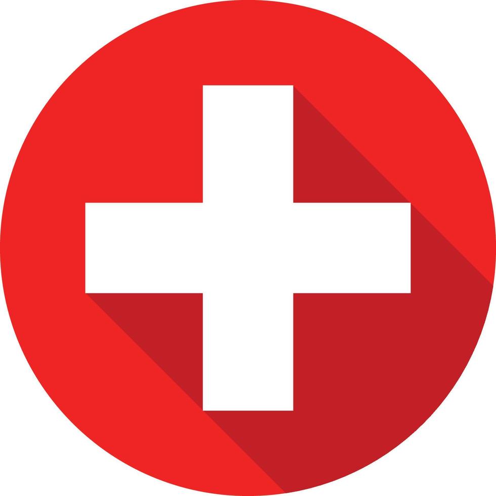 First aid circle icon on white background. vector