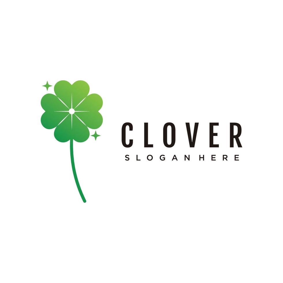 Clover leaf logo with creative design template vector