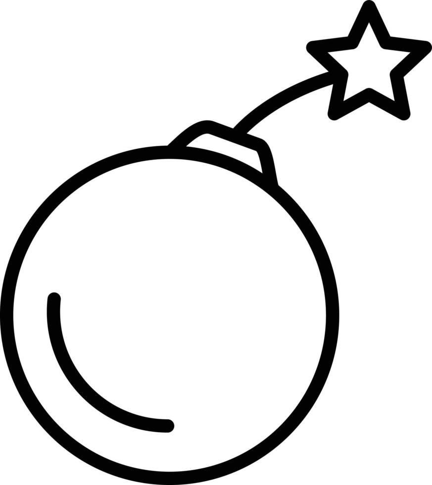 Bomb Line Icon vector