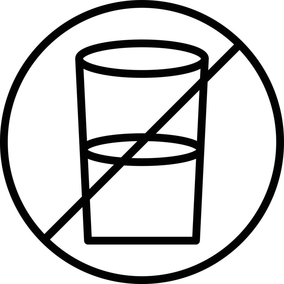No drink Icon vector