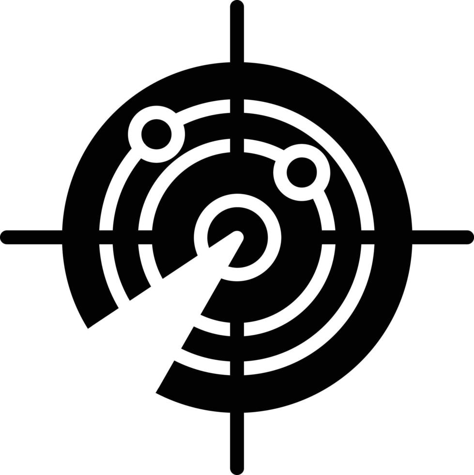 Radar Glyph Icon vector