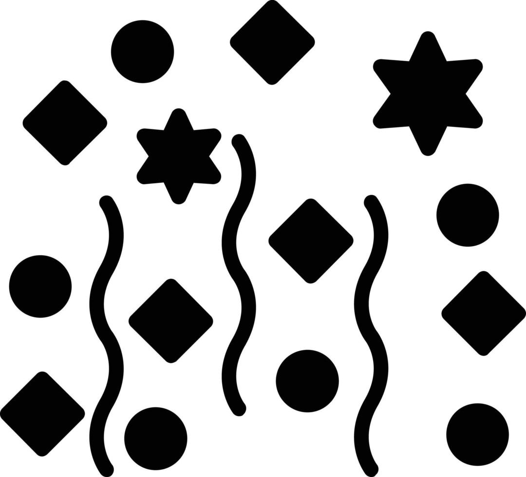 Confetti Glyph Icon vector
